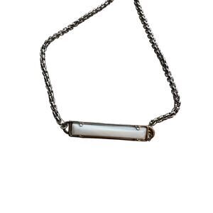 Kendra Scott Stan silver and white adjustable slide bracelet